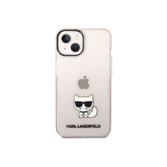 Kryt pro iPhone 14 Plus Karl Lagerfeld Choupette Logo - růžový - iSTYLE CZ