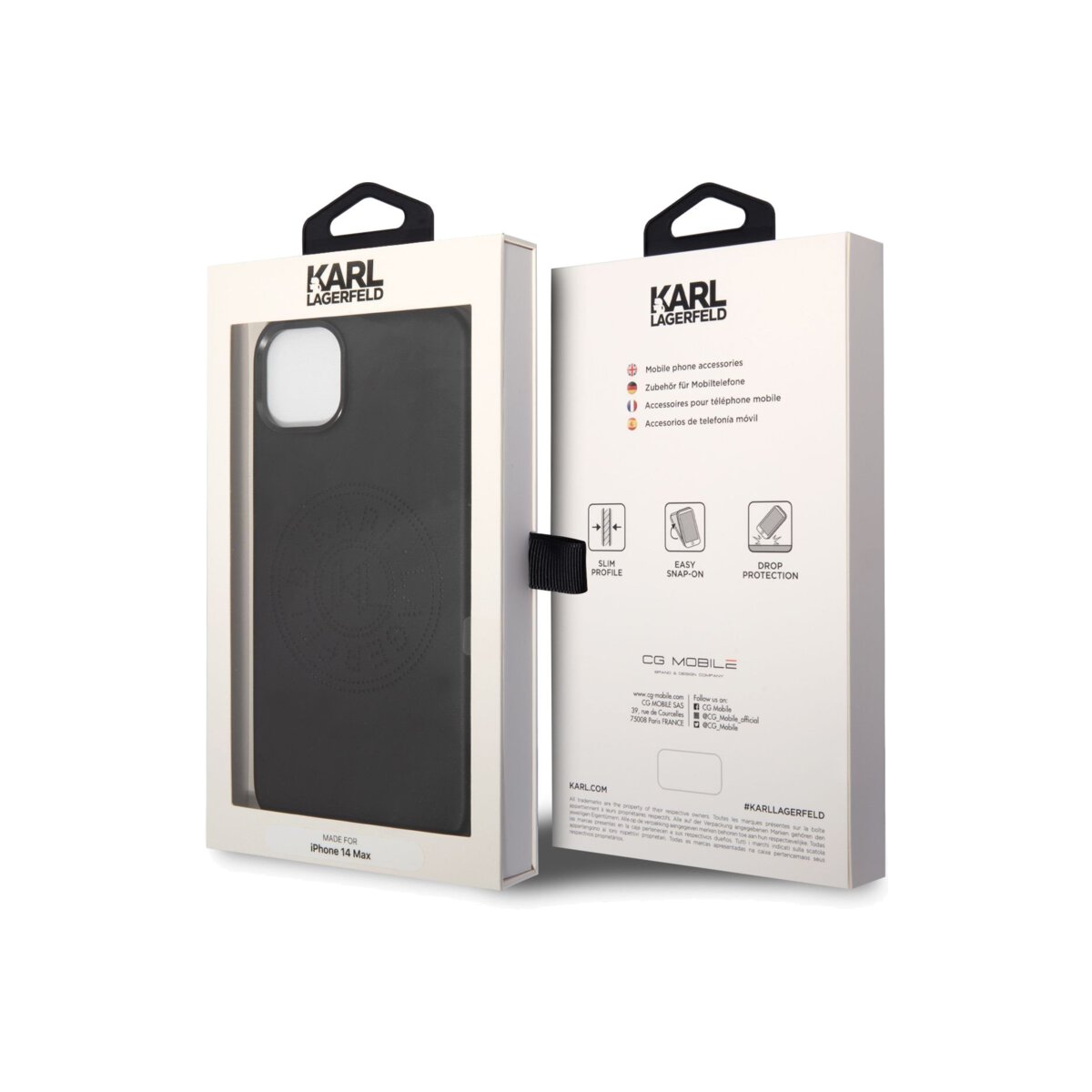 Kryt pro iPhone 14 Plus Karl Lagerfeld Leather Perforated Logo - černý - iSTYLE CZ
