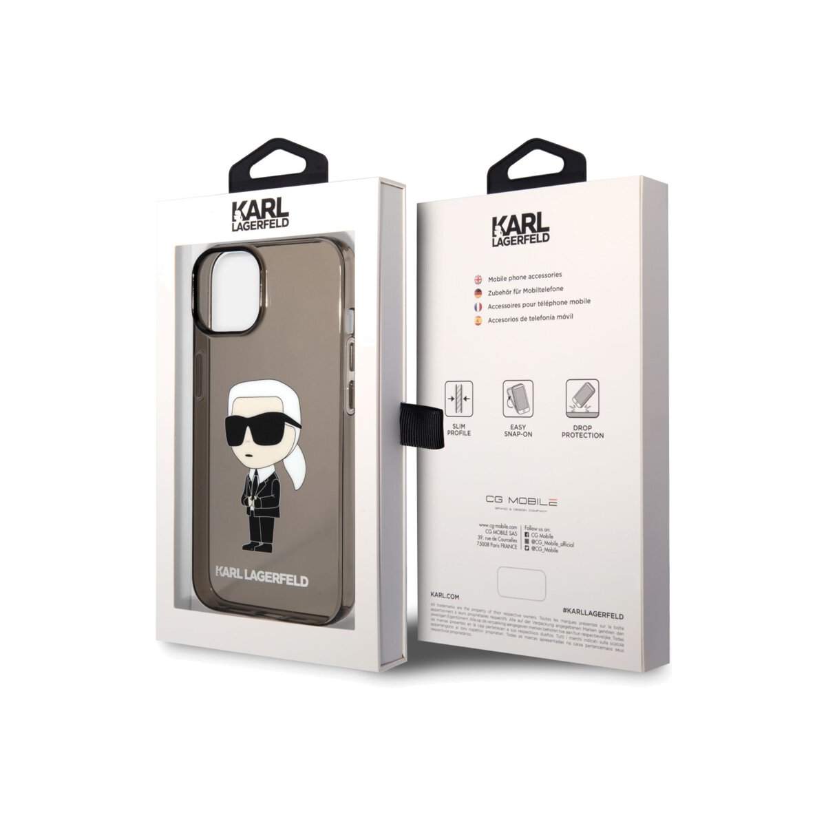 Kryt pro iPhone 14 Plus Karl Lagerfeld IML Ikonik NFT - černý - iSTYLE CZ