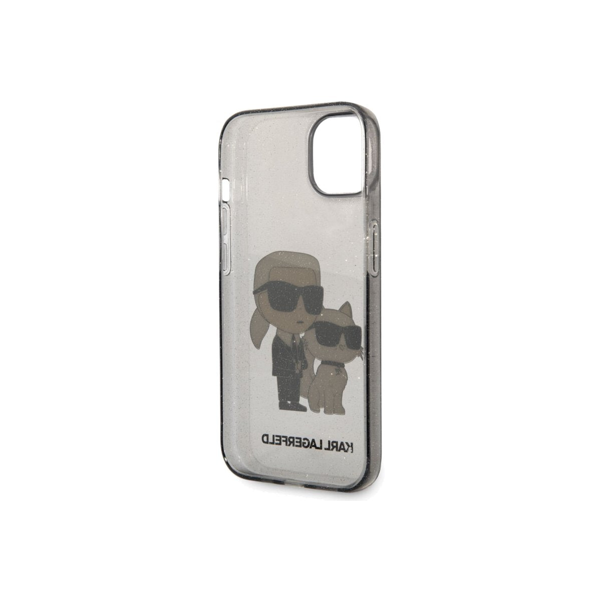 Kryt pro iPhone 14 Plus Karl Lagerfeld IML Glitter Karl and Choupette NFT - černý - iSTYLE CZ