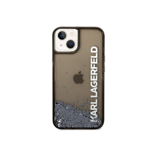 Kryt pro iPhone 14 Plus Karl Lagerfeld Translucent Liquid Glitter - černý - iSTYLE CZ