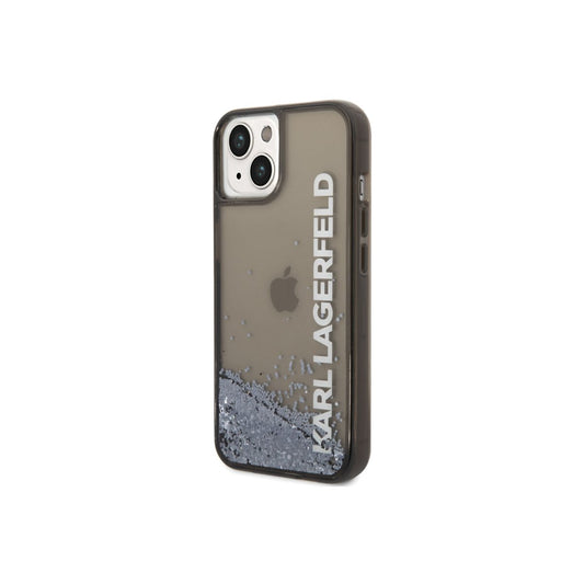 Kryt pro iPhone 14 Plus Karl Lagerfeld Translucent Liquid Glitter - černý - iSTYLE CZ