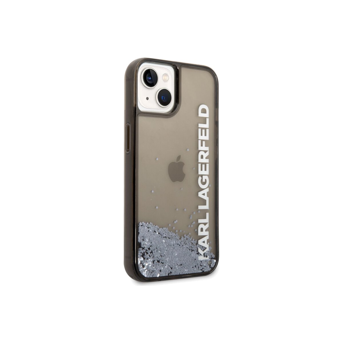 Kryt pro iPhone 14 Plus Karl Lagerfeld Translucent Liquid Glitter - černý - iSTYLE CZ