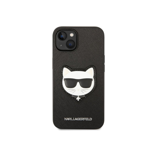 Kryt pro iPhone 14 Plus Karl Lagerfeld Saffiano Choupette Head - černý - iSTYLE CZ