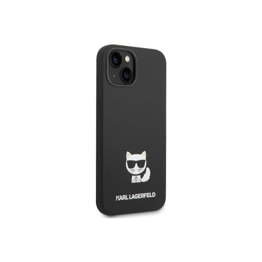 Kryt pro iPhone 14 Plus Karl Lagerfeld Liquid Silicone Choupette - černý - iSTYLE CZ