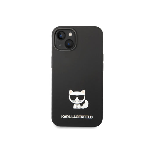 Kryt pro iPhone 14 Plus Karl Lagerfeld Liquid Silicone Choupette - černý - iSTYLE CZ