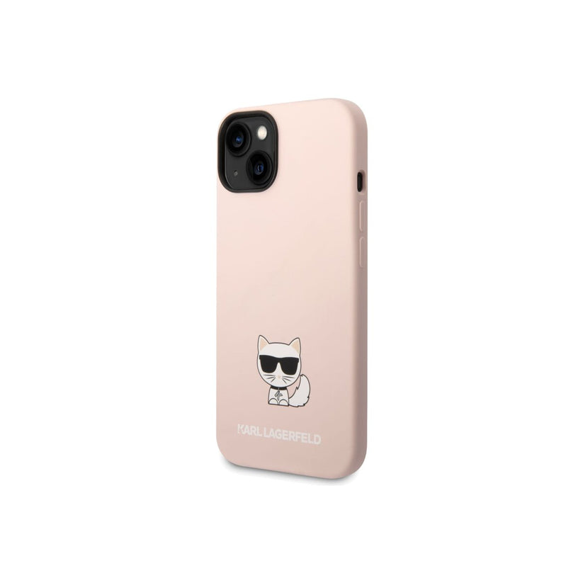 Kryt pro iPhone 14 Plus Karl Lagerfeld Liquid Silicone Choupette - růžový - iSTYLE CZ