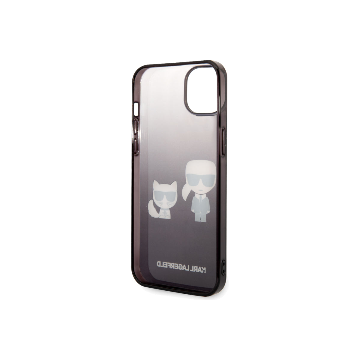 Kryt pro iPhone 14 Plus Karl Lagerfeld Gradient Karl and Choupette - černý - iSTYLE CZ