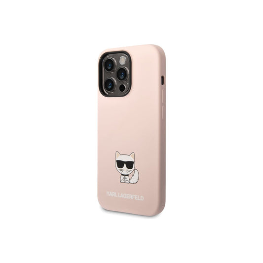 Kryt pro iPhone 14 Pro Max Karl Lagerfeld Liquid Silicone Choupette - růžový - iSTYLE CZ