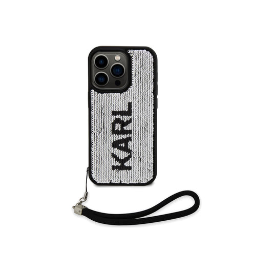 Kryt pro iPhone 15 Pro Karl Lagerfeld Sequins Reversible - stříbrný - iSTYLE CZ