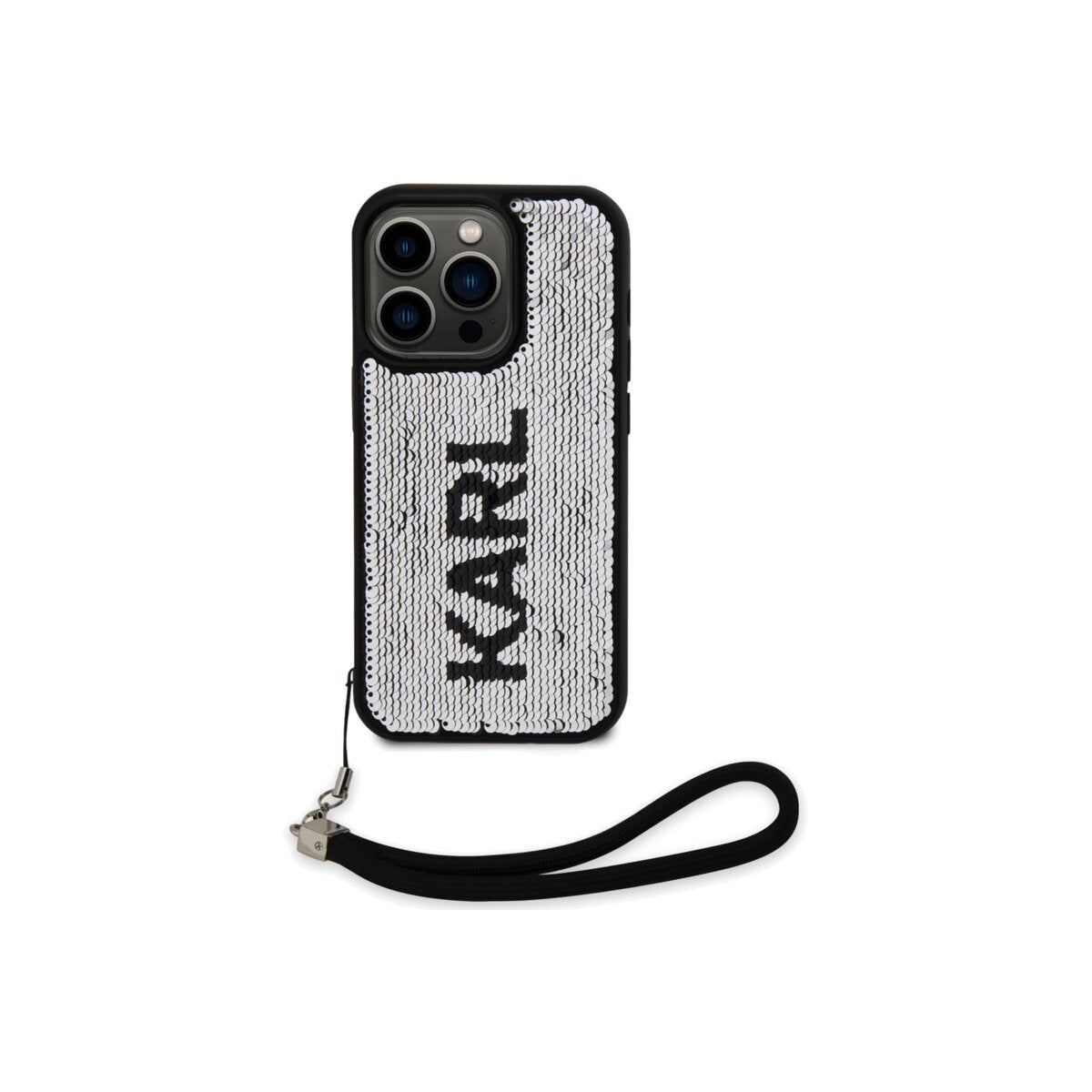 Kryt pro iPhone 15 Pro Max Karl Lagerfeld Sequins Reversible - stříbrný - iSTYLE CZ