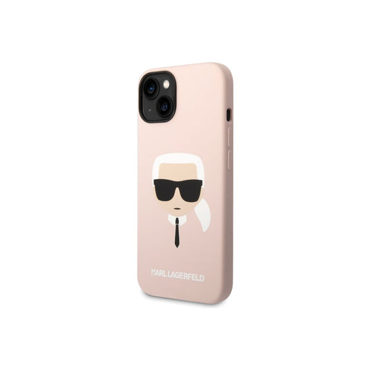 MagSafe kryt na iPhone 14 Plus Karl Lagerfeld Liquid Silicone Karl Head - růžový - iSTYLE CZ