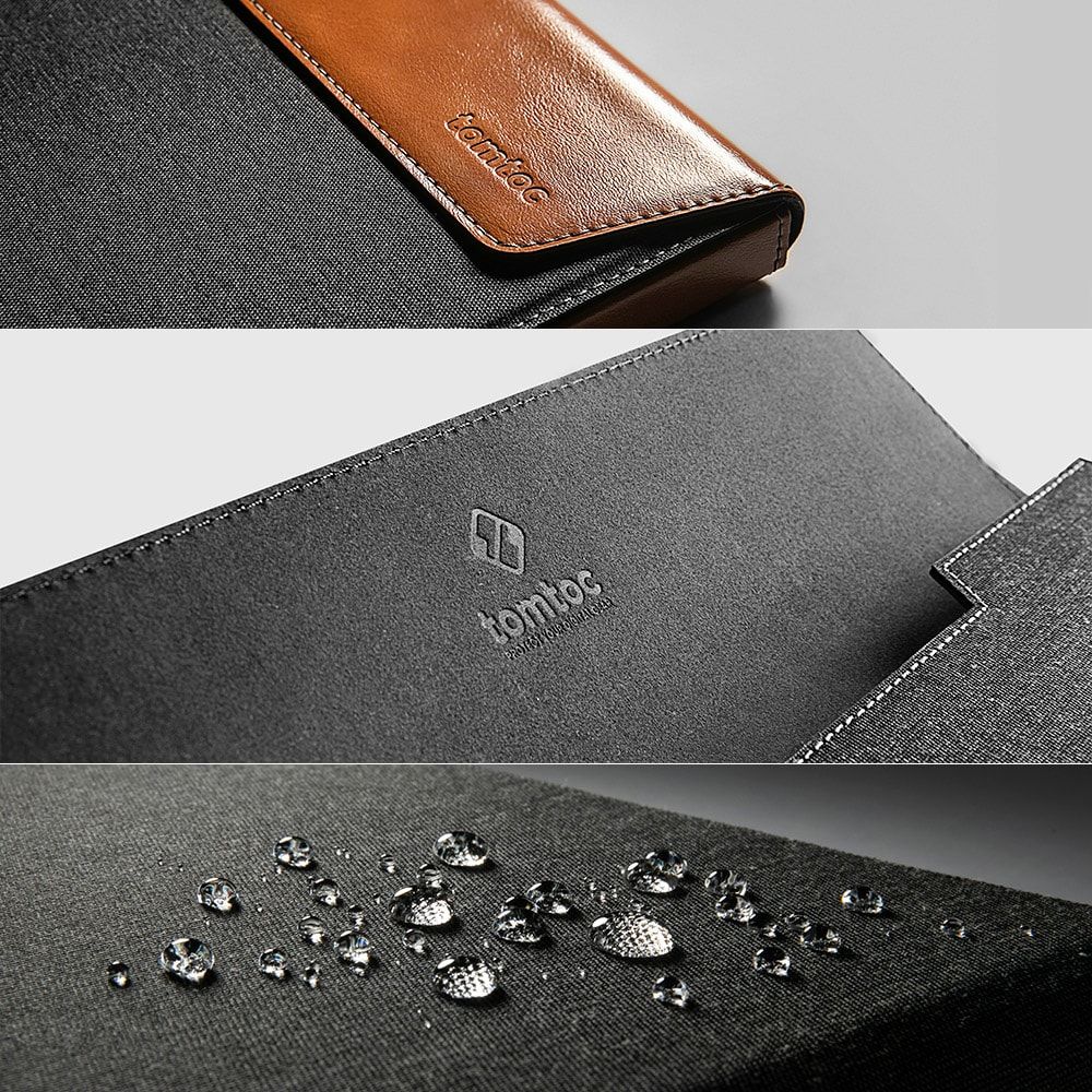 Prémiový obal tomtoc 16" MacBook Pro - šedý/koňakový - iSTYLE CZ