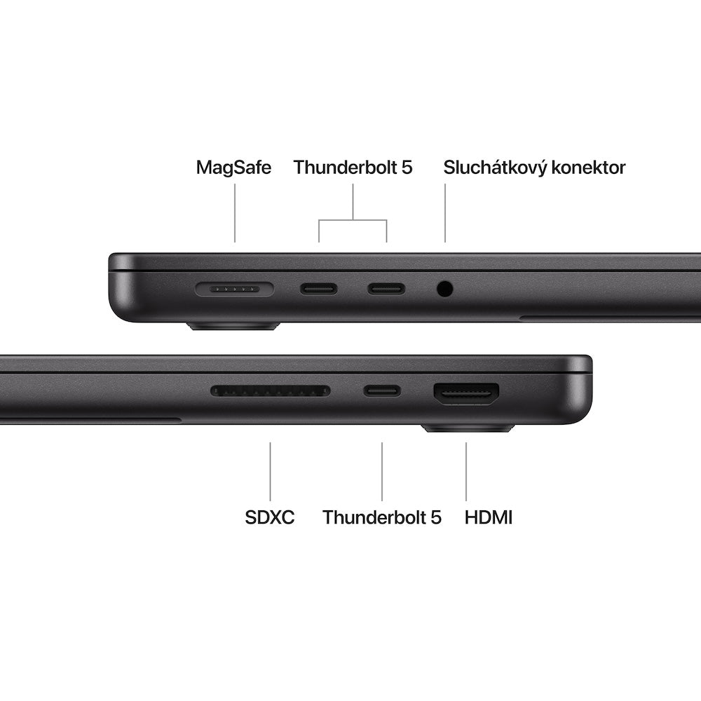 Apple MacBook Pro 14,2", Apple M4 Pro 12jádrové CPU, 16jádrové GPU, 24GB, 512GB SSD, CZ - vesmírně černý (otevřený) - iSTYLE CZ
