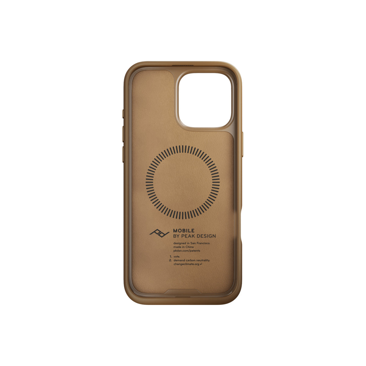 Kryt pro iPhone 16 Pro Max Peak Design Mobile Everyday Clarino Case - světle hnědý - iSTYLE CZ
