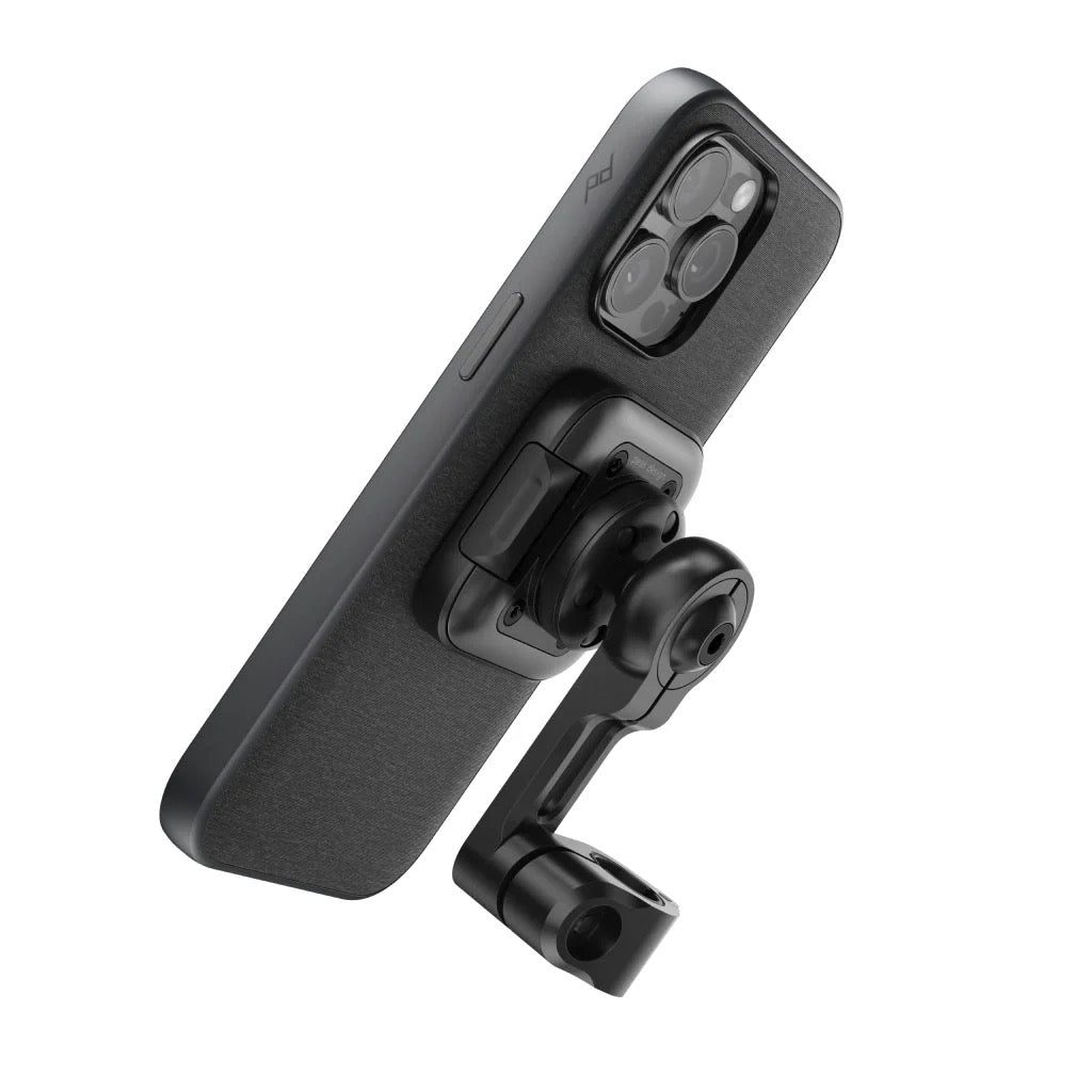 Držák s pojistkou na zrcátka a nabíjením Peak Design Mobile Motorcycle Mirror Mount - černý - iSTYLE CZ