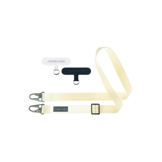 25mm popruh na telefon Mobile Origin Lanyard rope 84 - 165cm - bílý - iSTYLE CZ