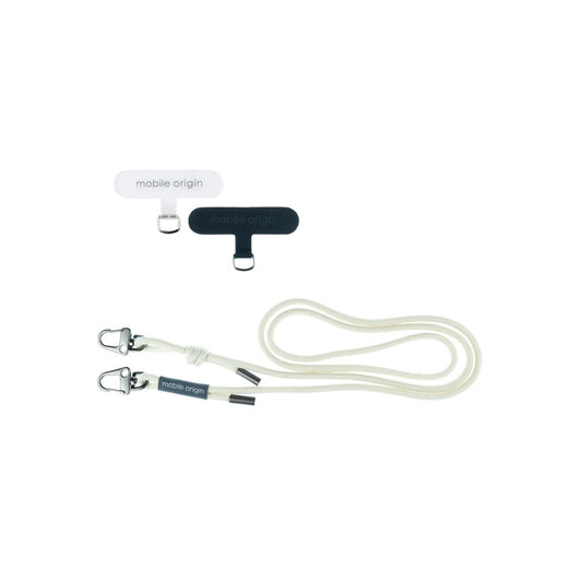 6mm šňůrka na telefon Mobile Origin Lanyard rope 82 - 163cm - bílá - iSTYLE CZ