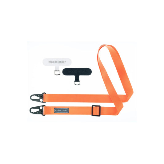 25mm popruh na telefon Mobile Origin Lanyard rope 84 - 165cm - oranžový - iSTYLE CZ
