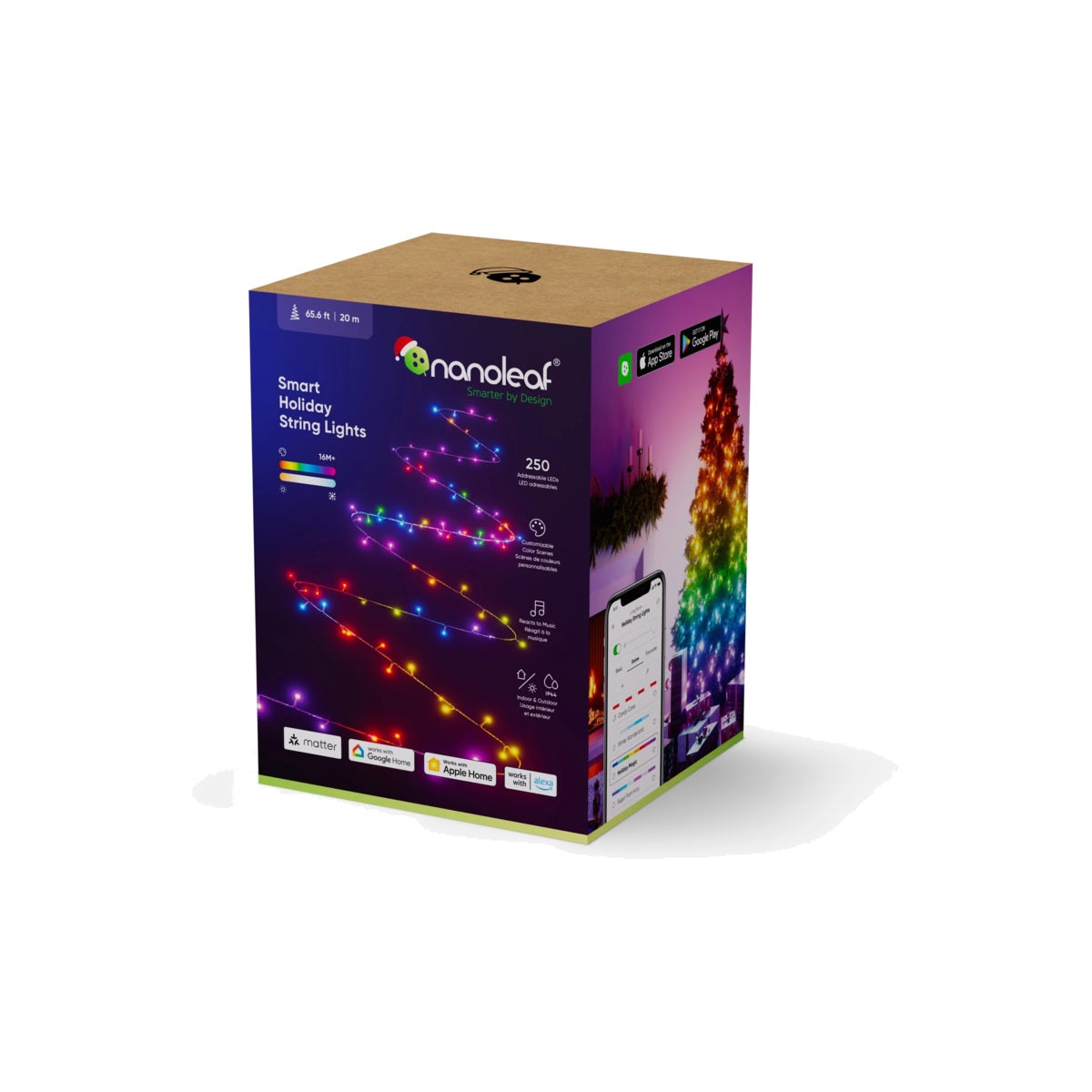 Chytré žárovky na stromeček Nanoleaf Essentials Smart Holiday String Lights 20 m - iSTYLE CZ