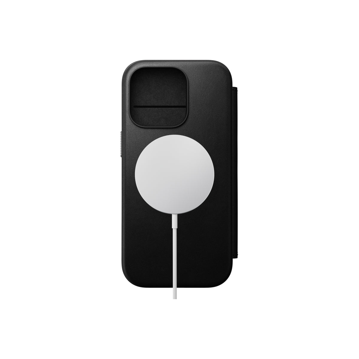 Kožený MagSafe kryt pro iPhone 16 Pro Nomad Modern Leather Folio - černý - iSTYLE CZ