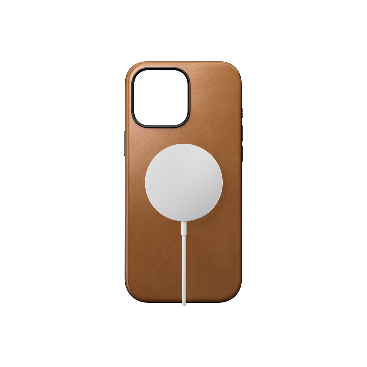Kožený MagSafe kryt pro iPhone 16 Pro Max Nomad Modern - béžový - iSTYLE CZ