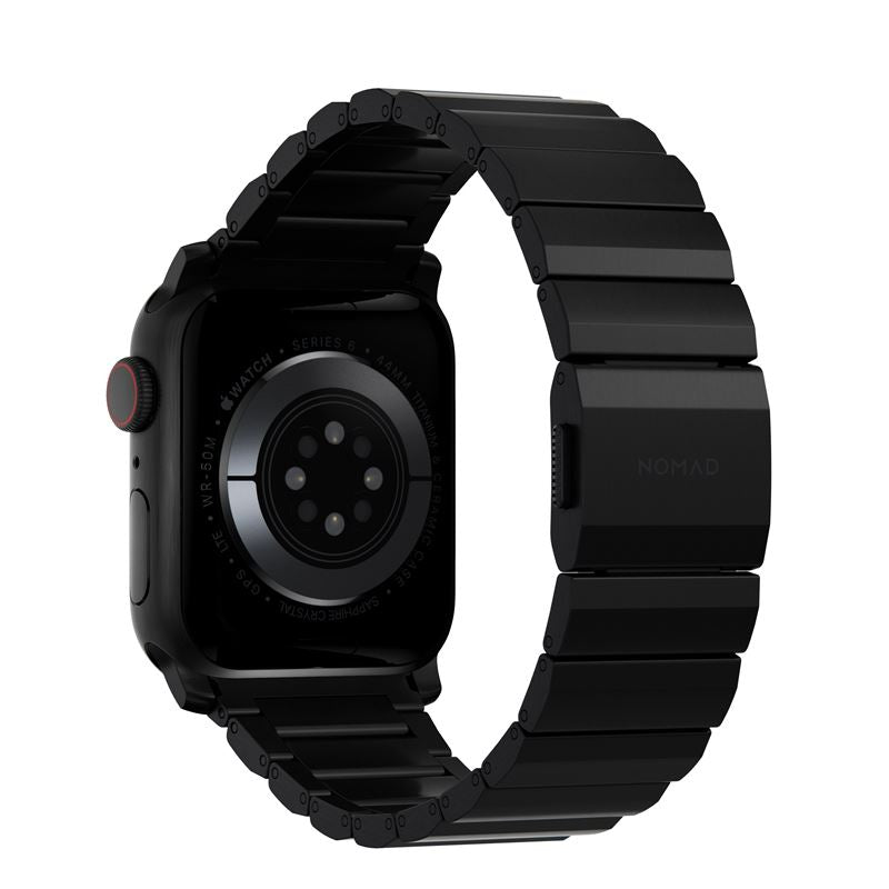 Titanový řemínek pro Apple Watch 42/44/45/49 mm Nomad Titanium - černý - iSTYLE CZ