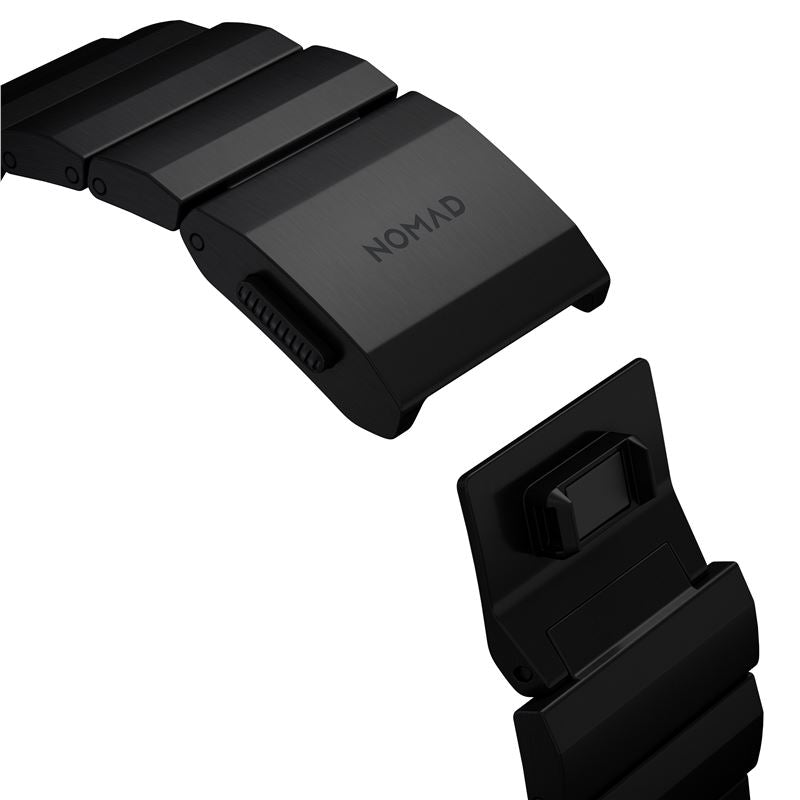 Titanový řemínek pro Apple Watch 42/44/45/49 mm Nomad Titanium - černý - iSTYLE CZ