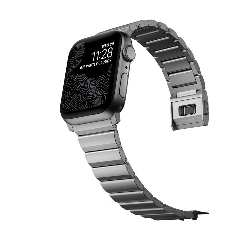 Titanový řemínek pro Apple Watch 42/44/45/49 mm Nomad Titanium - stříbrný - iSTYLE CZ