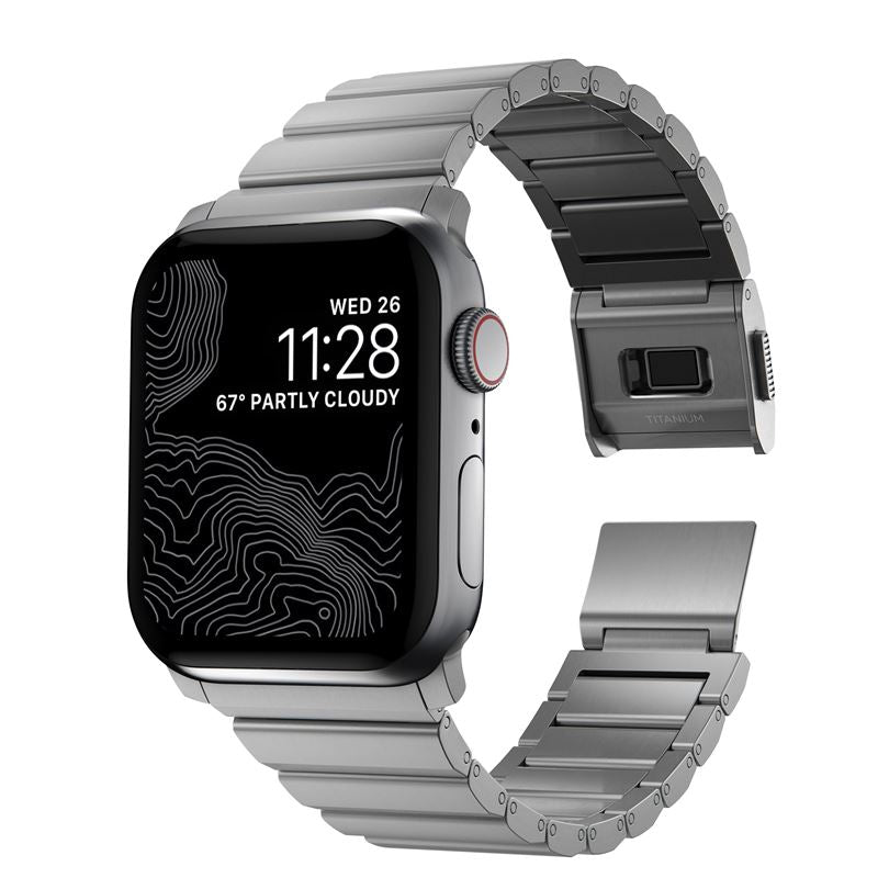Titanový řemínek pro Apple Watch 42/44/45/49 mm Nomad Titanium - stříbrný - iSTYLE CZ