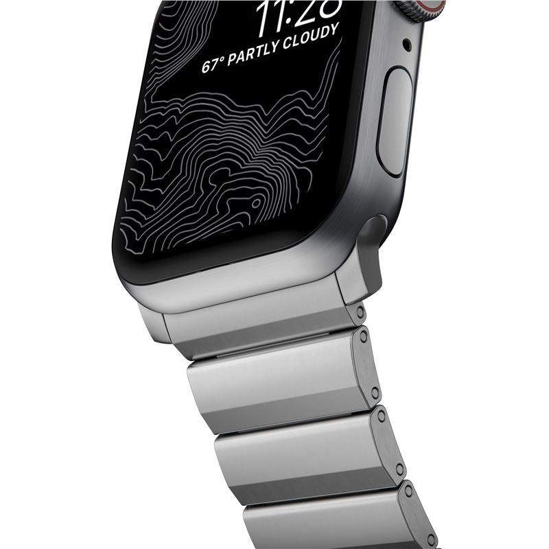 Titanový řemínek pro Apple Watch 42/44/45/49 mm Nomad Titanium - stříbrný - iSTYLE CZ