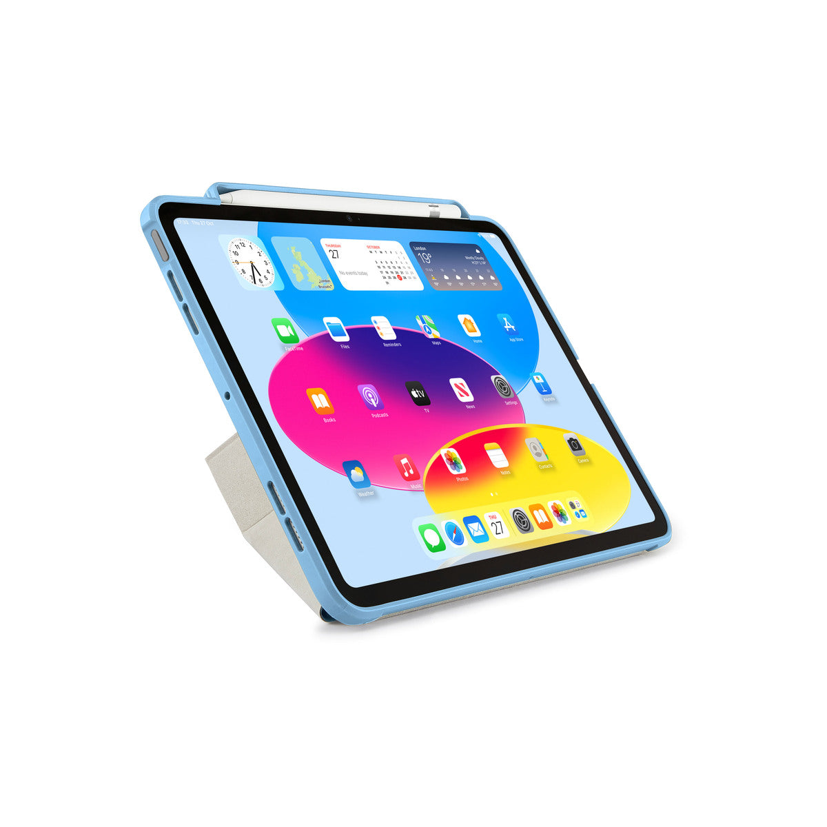 Pouzdro pro iPad 10,9" 2022 Pipetto Origami No3 Pencil Case - světle modré - iSTYLE CZ