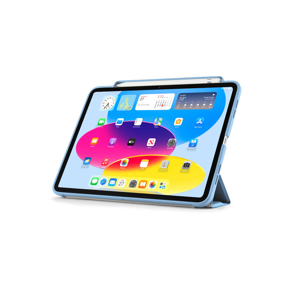 Pouzdro pro iPad 10,9" 2022 Pipetto Origami No3 Pencil Case - světle modré - iSTYLE CZ