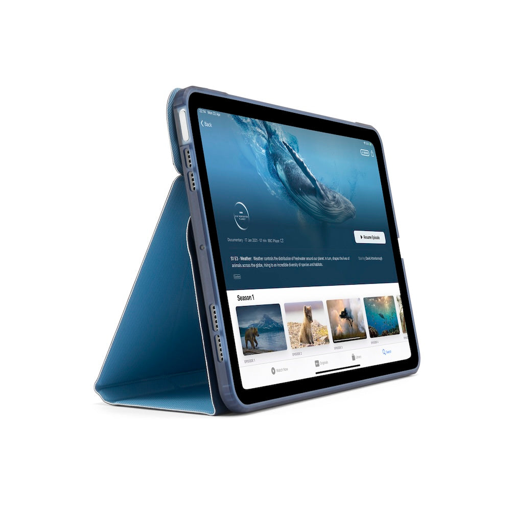Kryt pro iPad Air 13" (2024) Pipetto Origami No6 Stand Case - modrý - iSTYLE CZ