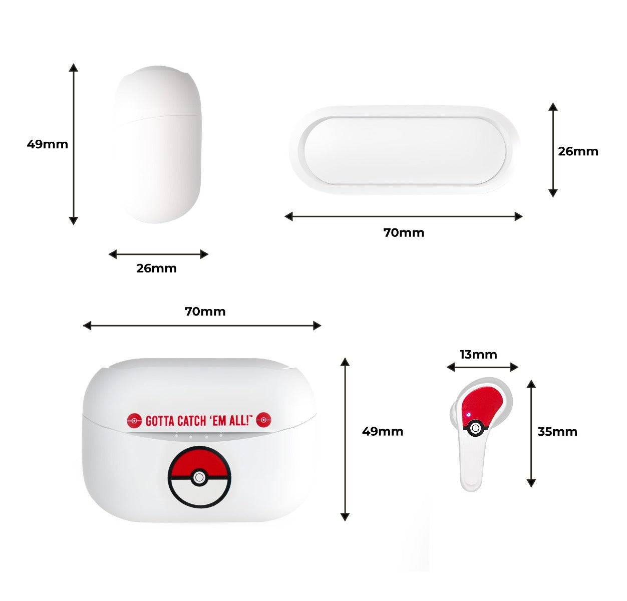 Dětská bezdrátová sluchátka OTL TWS Pokémon Poké Ball - iSTYLE CZ