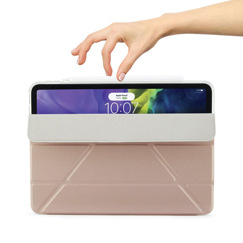 Pouzdro Pipetto na iPad Air 4 10.9 Metallic Origami - růžově zlaté - iSTYLE CZ