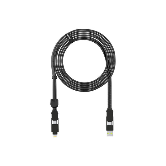 3m nabíjecí kabel 6v1 Rolling Square inCharge XL - černý - iSTYLE CZ