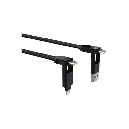 2m nabíjecí kabel 6v1 Rolling Square inCharge XL - černý - iSTYLE CZ