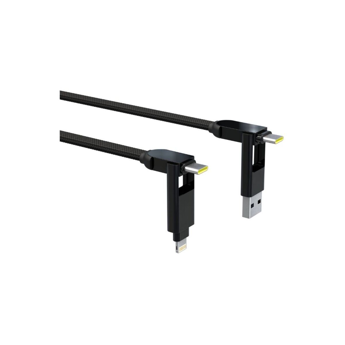 30cm nabíjecí kabel 6v1 Rolling Square inCharge XL - černý - iSTYLE CZ