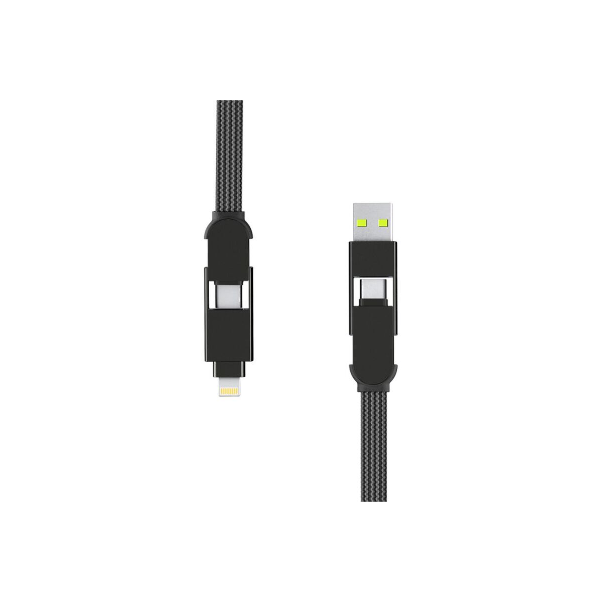 2m nabíjecí kabel 6v1 Rolling Square inCharge XL - černý - iSTYLE CZ