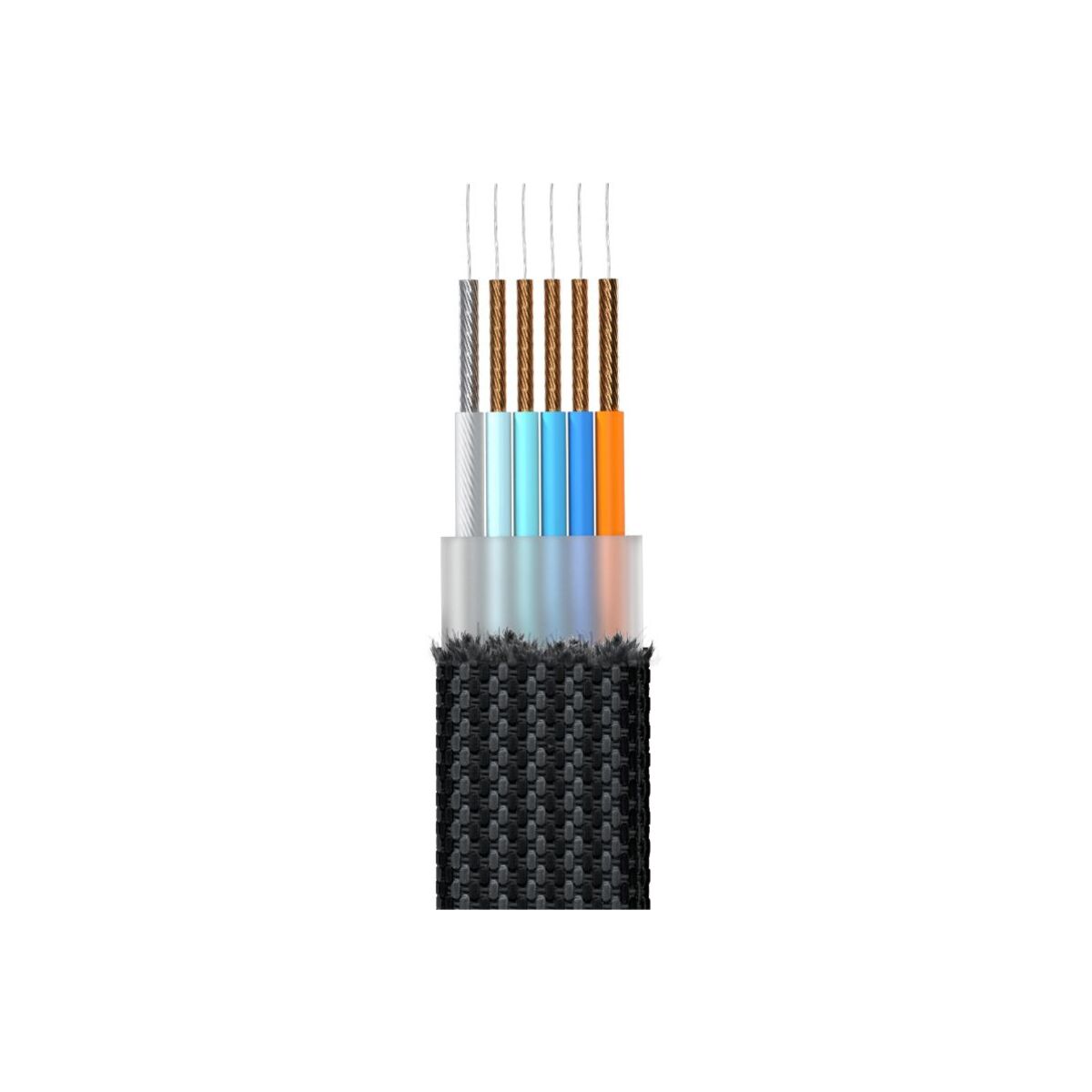 2m nabíjecí kabel 6v1 Rolling Square inCharge XL - černý - iSTYLE CZ