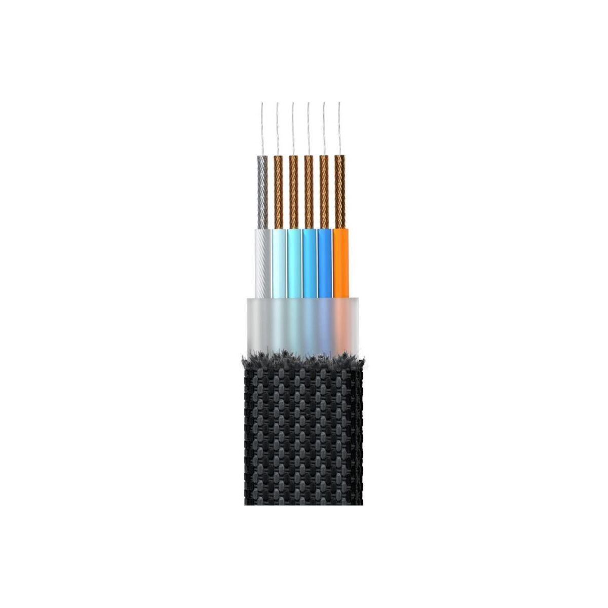3m nabíjecí kabel 6v1 Rolling Square inCharge XL - černý - iSTYLE CZ