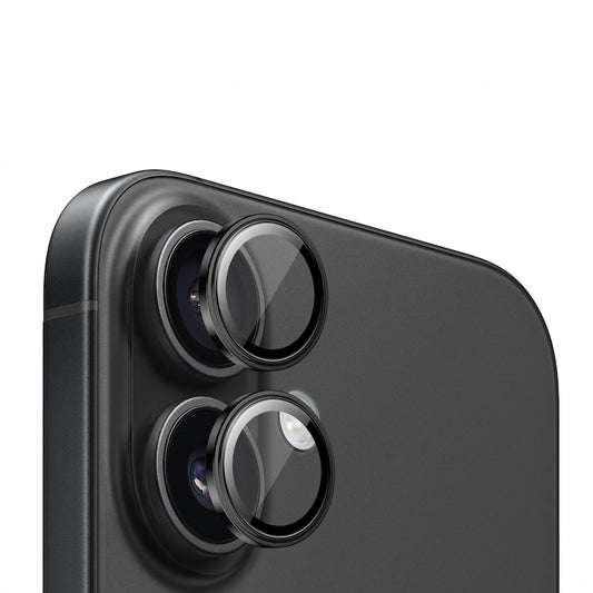 Safírové sklo na čočky pro iPhone 16/16 Plus Mobile Origin - černé - iSTYLE CZ