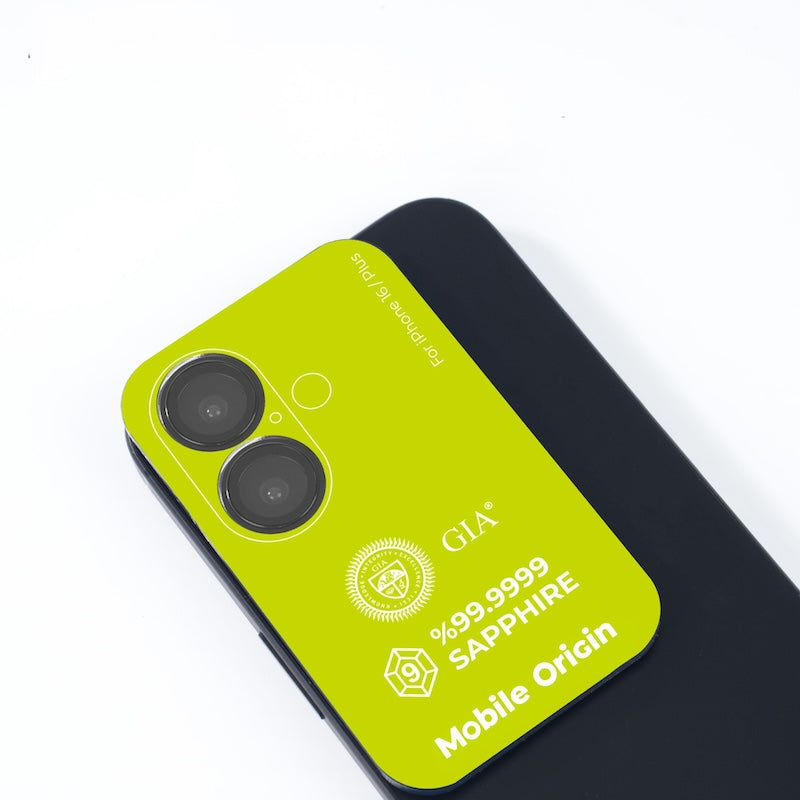 Safírové sklo na čočky pro iPhone 16/16 Plus Mobile Origin - černé - iSTYLE CZ
