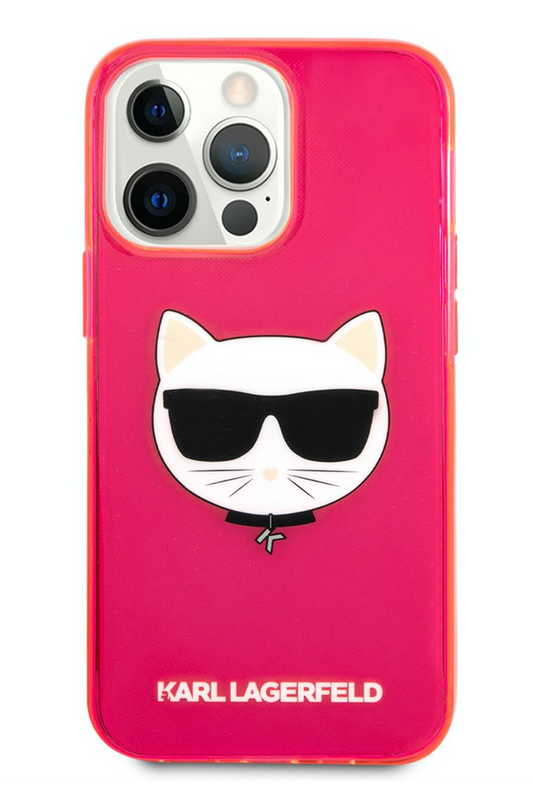 Pouzdro na iPhone 13 Pro Max Karl Lagerfeld and Choupette - růžové - iSTYLE CZ