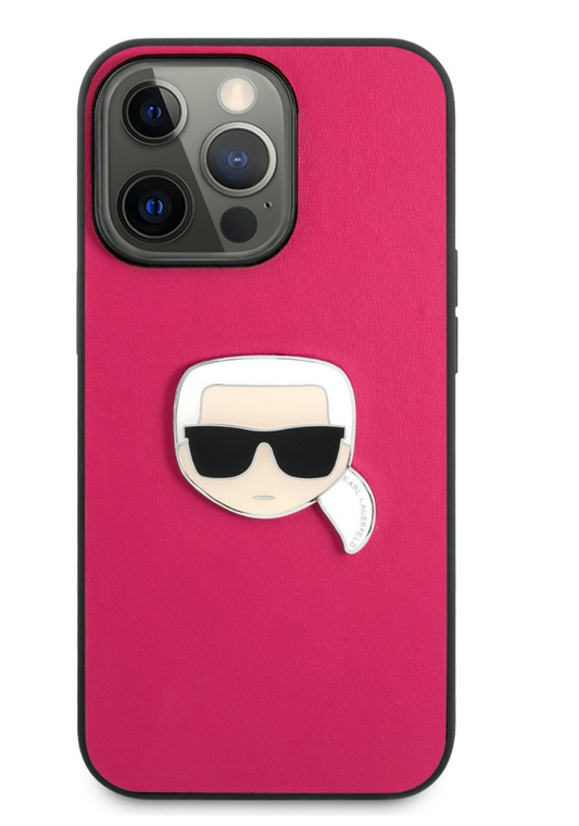Pouzdro na iPhone 13 Pro Max Karl Lagerfeld Leather - růžové - iSTYLE CZ