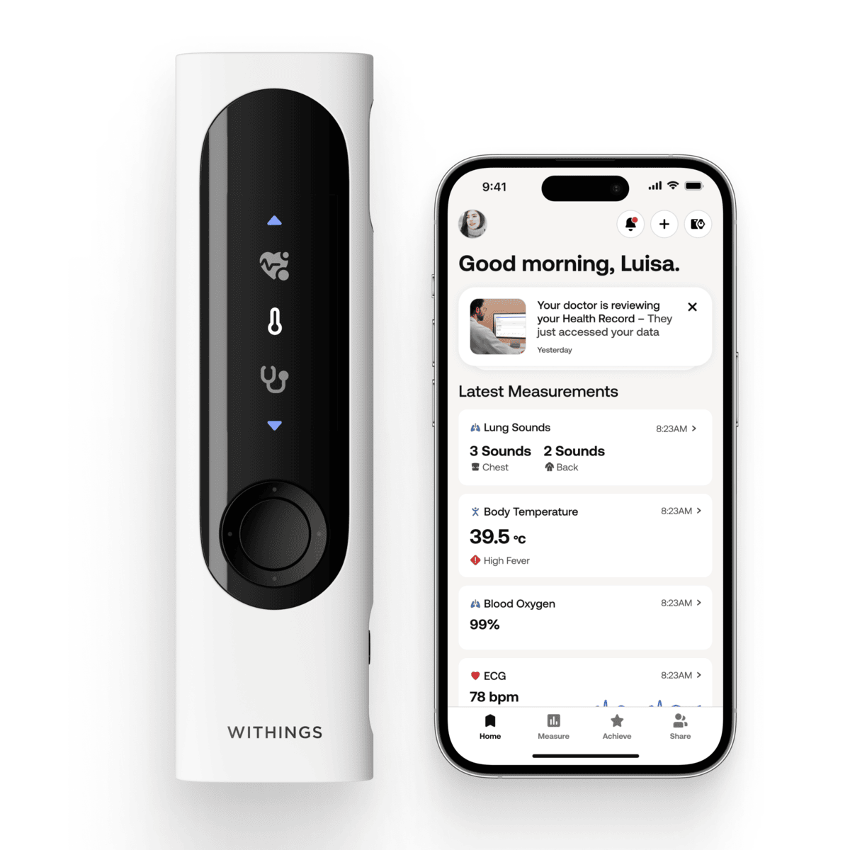 Zdravotní monitor Withings 4v1 BeamO – bílý - iSTYLE CZ