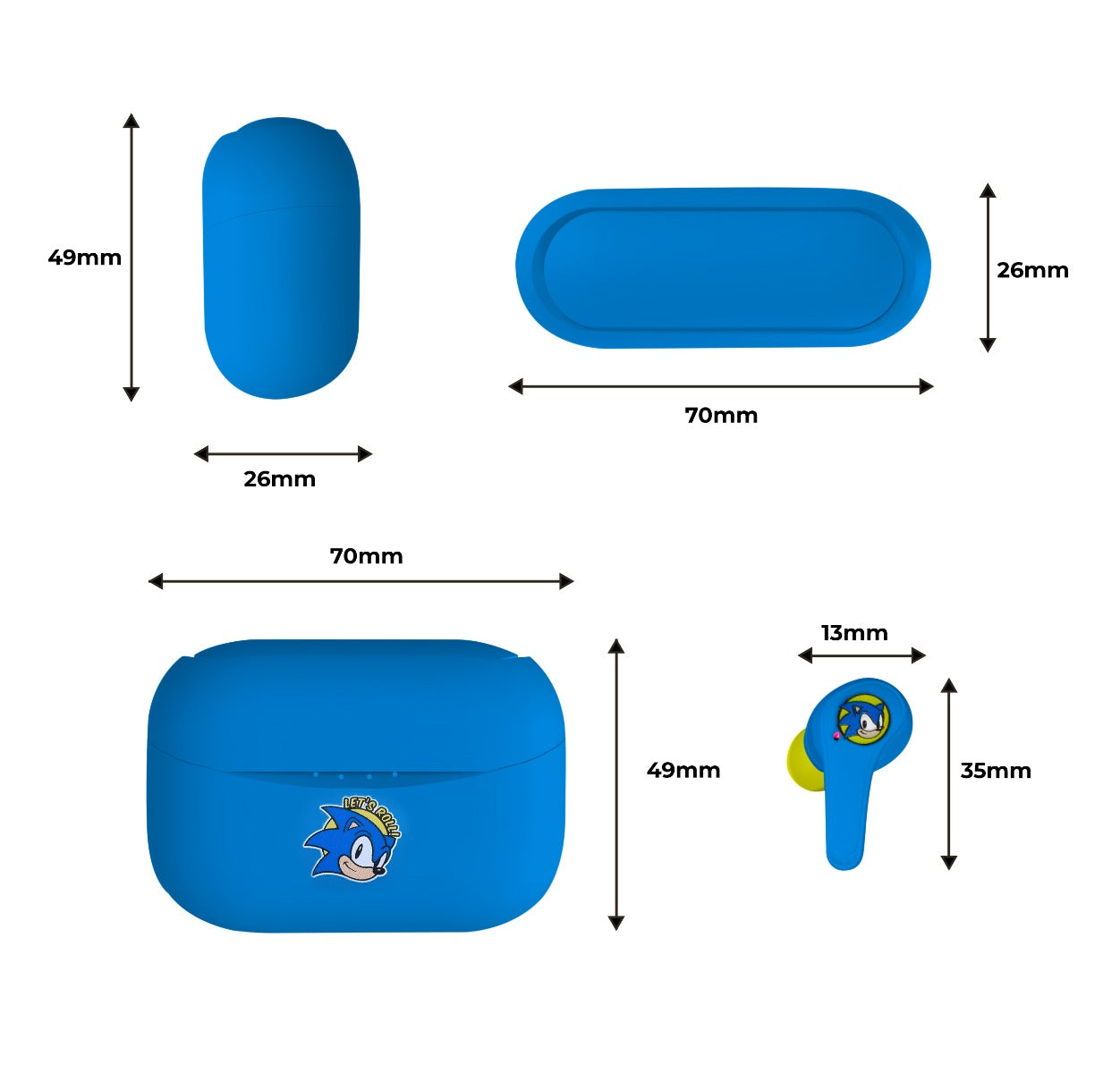 Dětská bezdrátová sluchátka OTL TWS SEGA Classic Sonic the Hedgehog - iSTYLE CZ