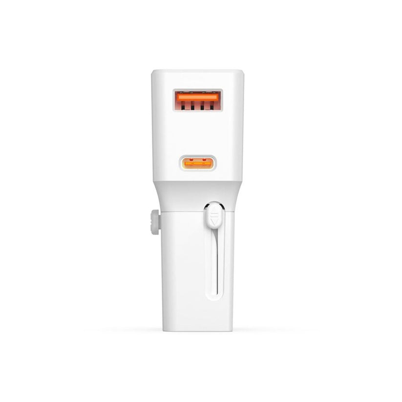 25W Cestovní adaptér Mobile Origin Travel Adapter - bílý - iSTYLE CZ