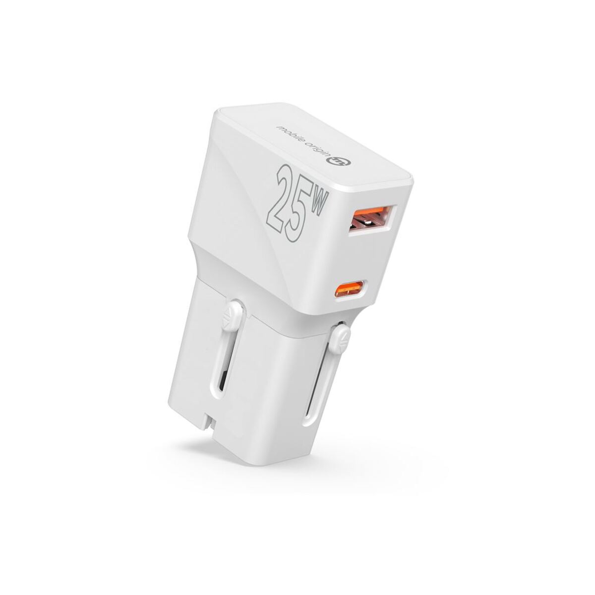 25W Cestovní adaptér Mobile Origin Travel Adapter - bílý - iSTYLE CZ